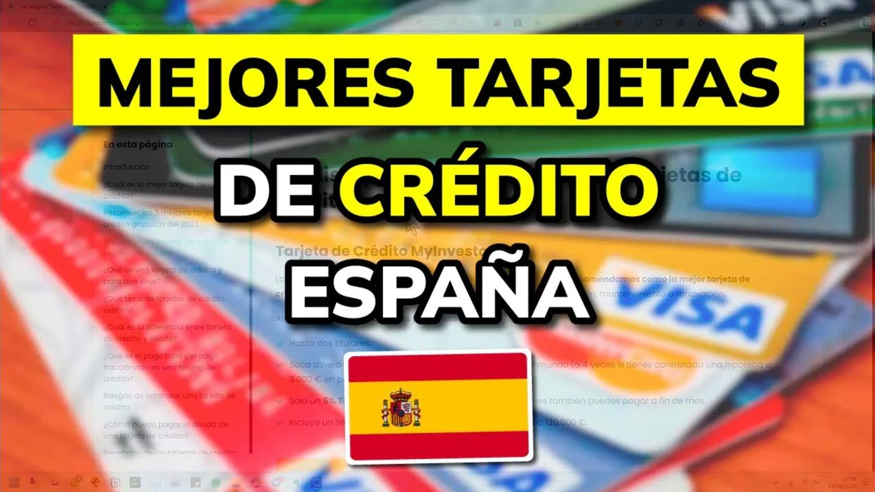 Las 24 mejores tarjetas de crédito de España sin comisiones