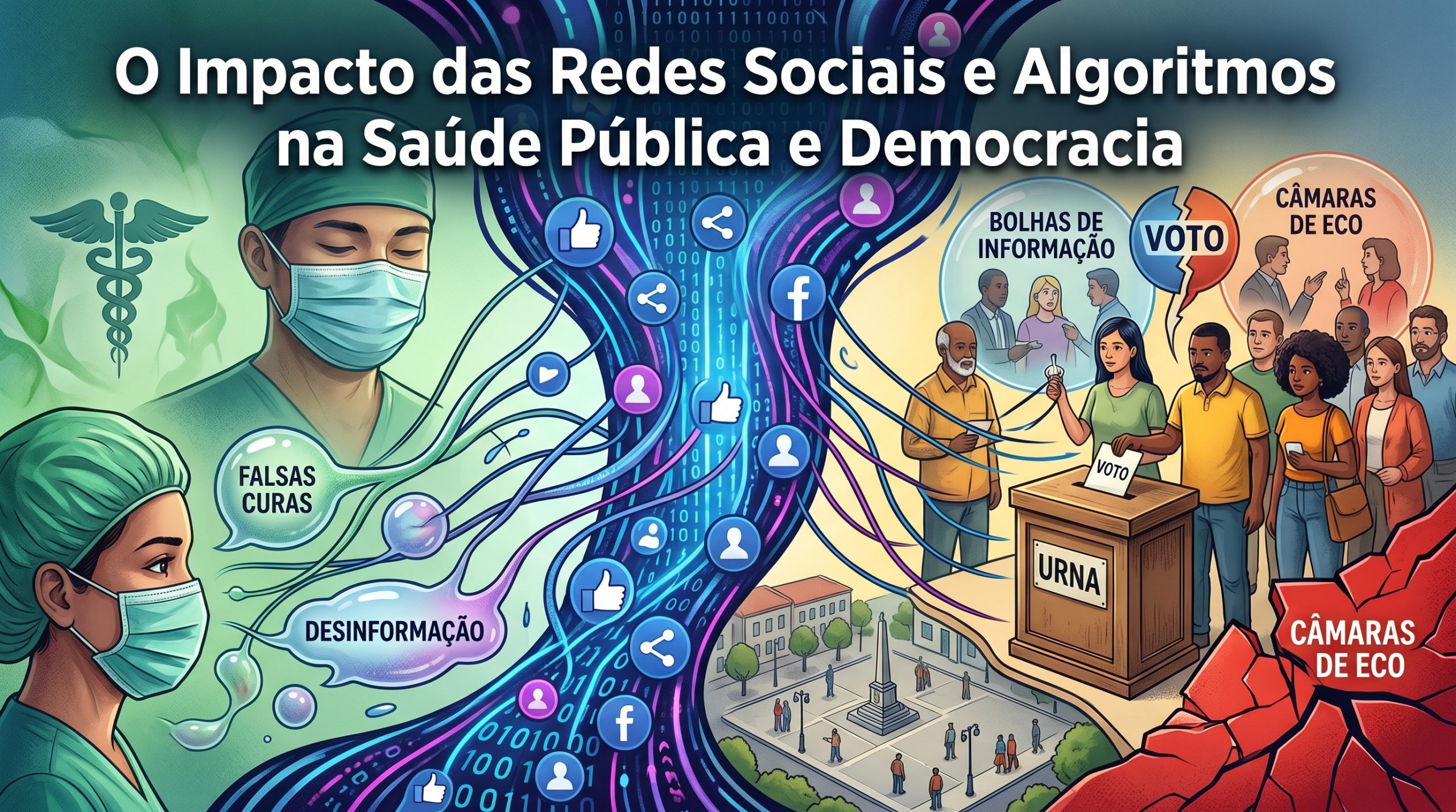 O Impacto das Redes Sociais e Algoritmos na Saúde Pública e Democracia